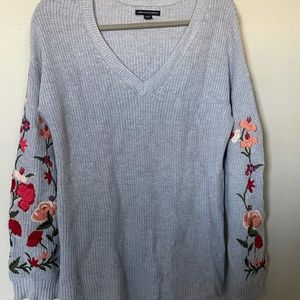 Embroidered American Eagle Knit Sweater